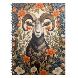 Cuaderno Beautiful Big Horn Sheep William Morris Inspired