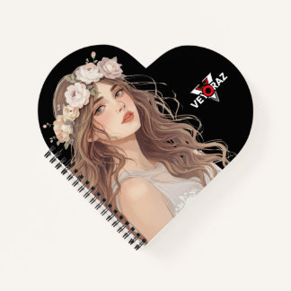 Cuaderno Beautiful Floral Anime Girl – Soft Pastel Aesthe