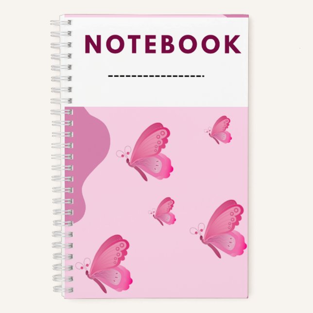 Cuaderno Beautiful small butterfly pattern design (Anverso)