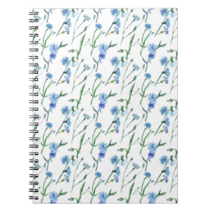 Cuaderno Beautiful watercolor cornflowers