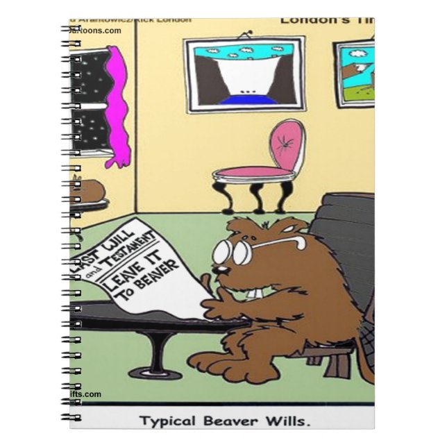Cuaderno Beaver Living Wills Rick London Funny (Frente)
