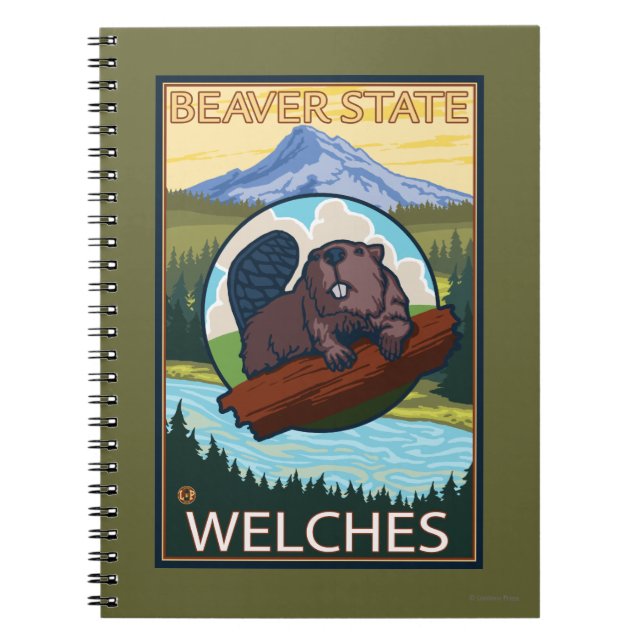 Cuaderno Beaver & Mt. Hood - Welches, Oregón (Frente)