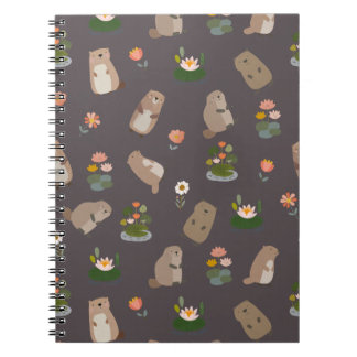 Cuaderno Beavers & Lily Pads on Dark Gray