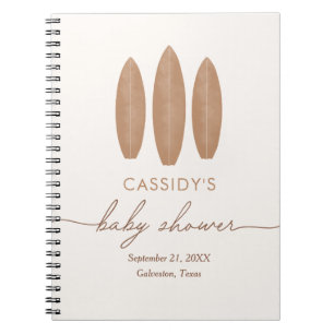 Cuaderno Bebé a bordo Boho Baby Shower Guest Book