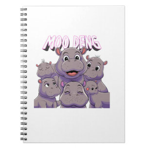 Cuaderno Bebé Adorable Hippo Sólo Un Chica Que Ama Moo Deng