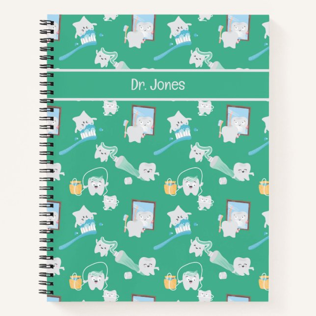 Cuaderno Bebé Adorable Teeth Dental Office Dentista (Anverso)