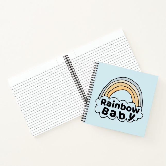 Cuaderno Bebé arcoiris neutral Nacimiento Bendición Milagro (Interior)