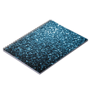 Cuaderno Bebé azul claro brillo falso destellos