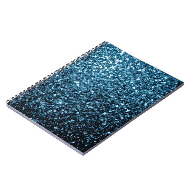 Cuaderno Bebé azul claro brillo falso destellos (Lado Izquierdo)