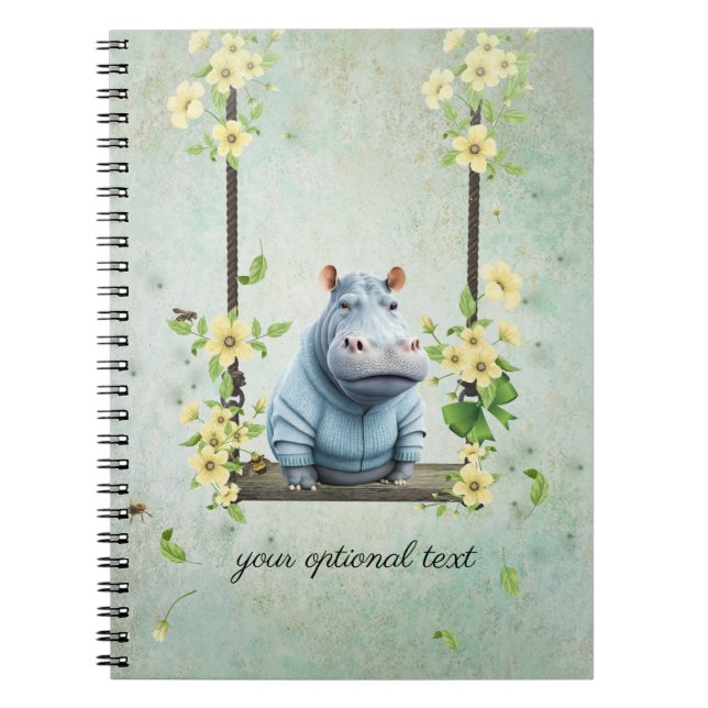 Cuaderno Bebé balanceador para foto en espiral Hippo (Frente)