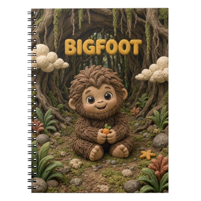 Cuaderno Bebé Bigfoot Lindo, Mitológico (Frente)
