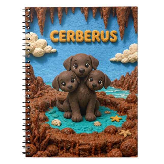 Cuaderno Bebé Cerbero Adorable, Mitológico (Frente)