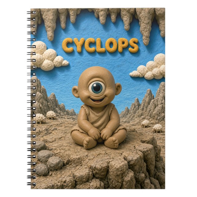 Cuaderno Bebé Cíclope Adorable, Mitológico (Frente)