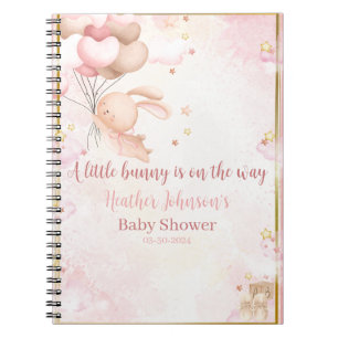 Cuaderno Bebé Conejo Niña Shower de Bienvenida