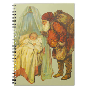 Cuaderno Bebé de Navidad Santa Claus Vintage
