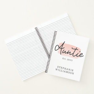 Cuaderno Bebé de tía minimalista cepillo rosado sacude a tí