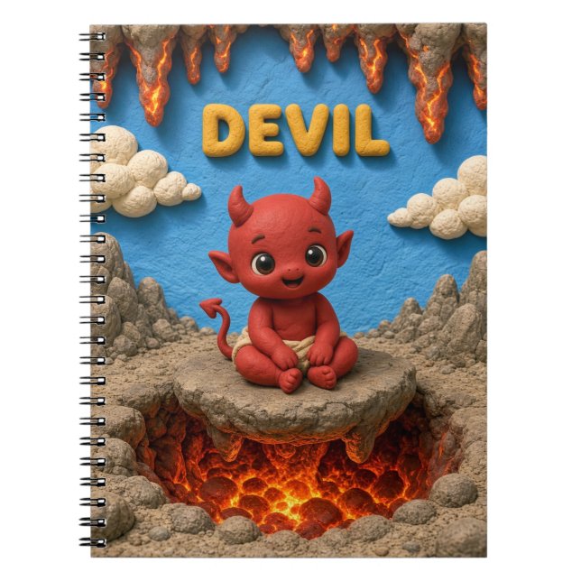Cuaderno Bebé Diablo Adorable, Mitológico (Frente)