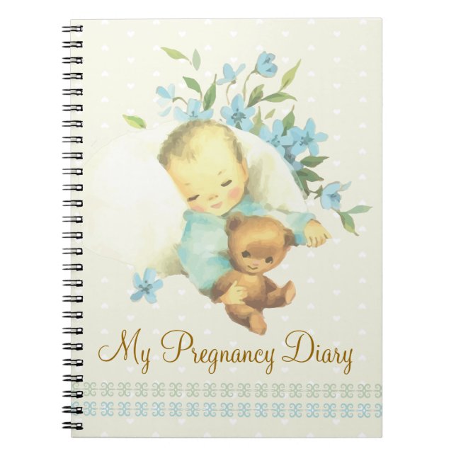 Cuaderno Bebé durmiente ventilado personalizado (Frente)