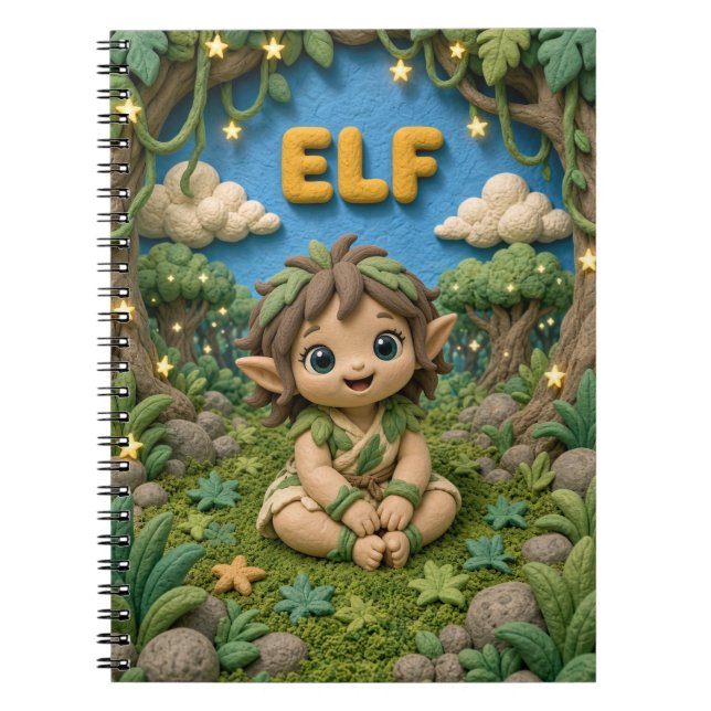 Cuaderno Bebé Elfo Adorable, Mítico (Frente)