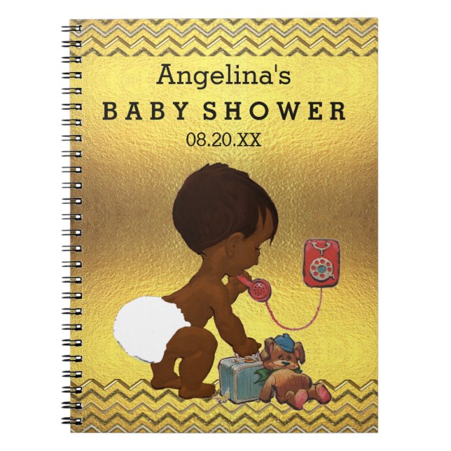 Cuaderno Bebé étnico en el libro de visitas de los galones (Frente)