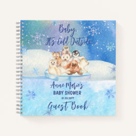 Cuaderno Bebé, hace frío fuera del Baby Shower de los anima