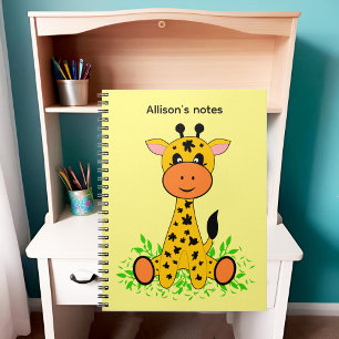 Cuaderno Bebé jirafa divertida y linda para niños 