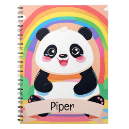 Cuaderno Bebé lindo Panda Rainbow