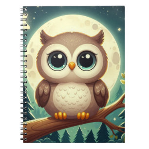 Cuaderno Bebé lindo por la noche con luna