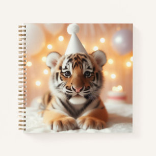 Cuaderno Bebé lindo revela tigre neutro de bebé amarillo