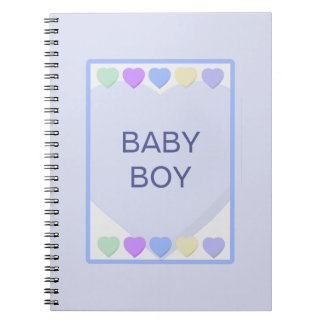 Cuaderno Bebé niño corazón azul