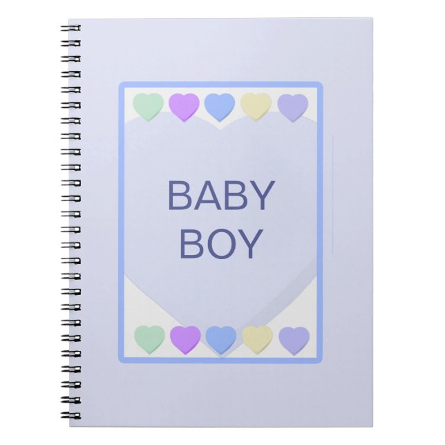 Cuaderno Bebé niño corazón azul (Frente)