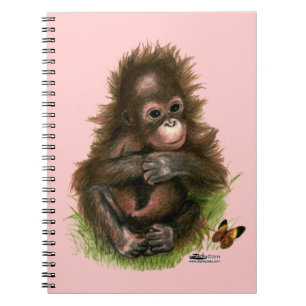 Cuaderno Bebé orangután y mariposa