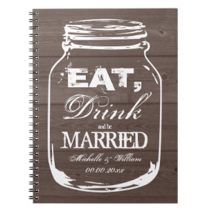 Cuaderno Bebé para casar libro de bodas de tarro de masón