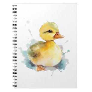 Cuaderno Bebé Pato acuarela Espiral Portátil de fotografía