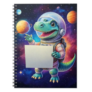 Cuaderno Bebé portátil - Dinosaurio en el espacio - pon tu 
