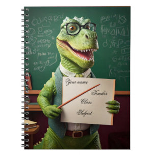 Cuaderno Bebé portátil - Pon tu nombre - Dinosaurio docente
