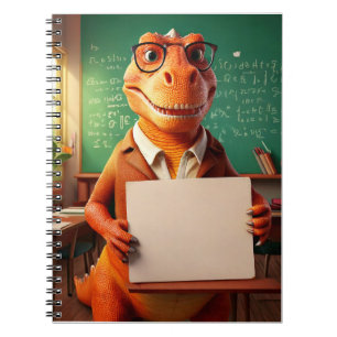 Cuaderno Bebé portátil - Pon tu nombre - Dinosaurio docente