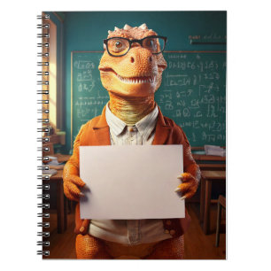 Cuaderno Bebé portátil - Pon tu nombre - Dinosaurio docente