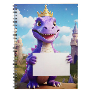 Cuaderno Bebé portátil - Pon tu nombre - Dinosaurio rosa
