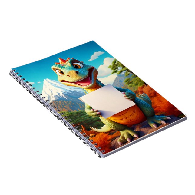 Cuaderno Bebé portátil - Tu nombre aquí - Dinosaurio (Lado Derecho)