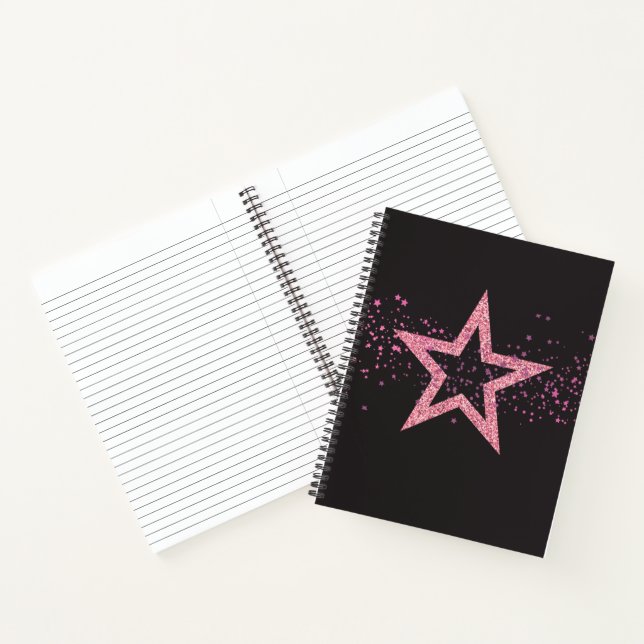 Cuaderno Bebé Rosa Brillante Estrella Bonito (Interior)