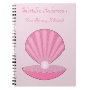 Cuaderno Bebé Rosa Chica con caparazón de ostión y nueva ma