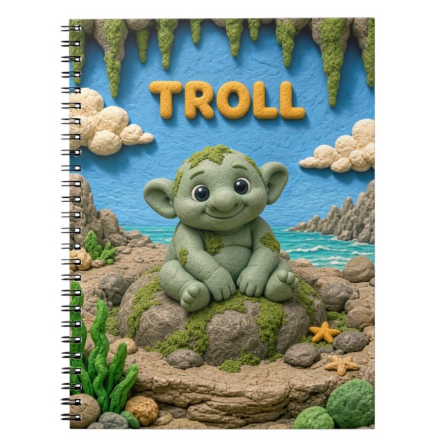 Cuaderno Bebé Troll Adorable, Mitológico (Frente)