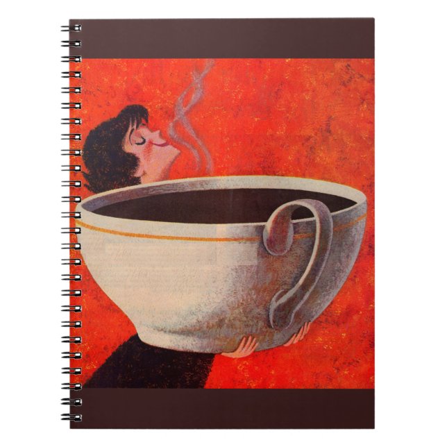 Cuaderno bebedor de café grande (Frente)