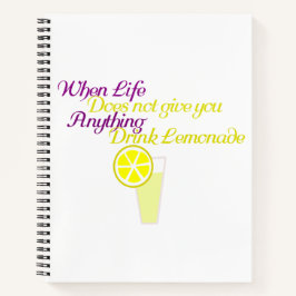 Cuaderno Beber Humor divertido de Lemonade