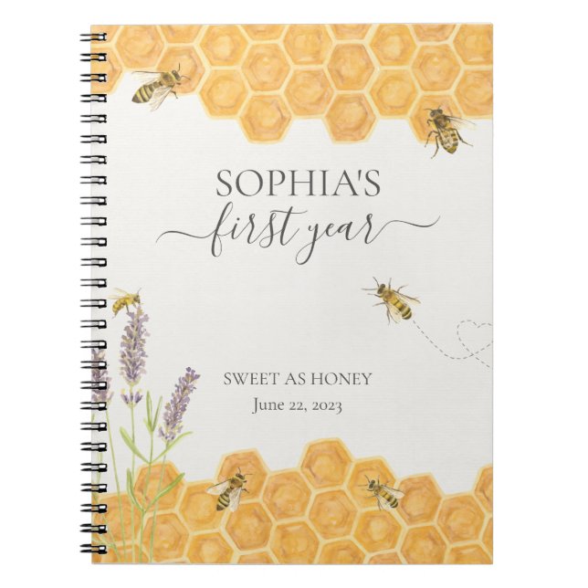 Cuaderno Bebida de miel libro de bebé de primer año (Frente)