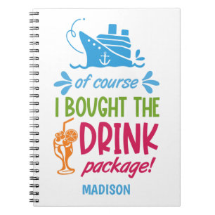 Cuaderno Bebidas de crucero con nombre personalizado