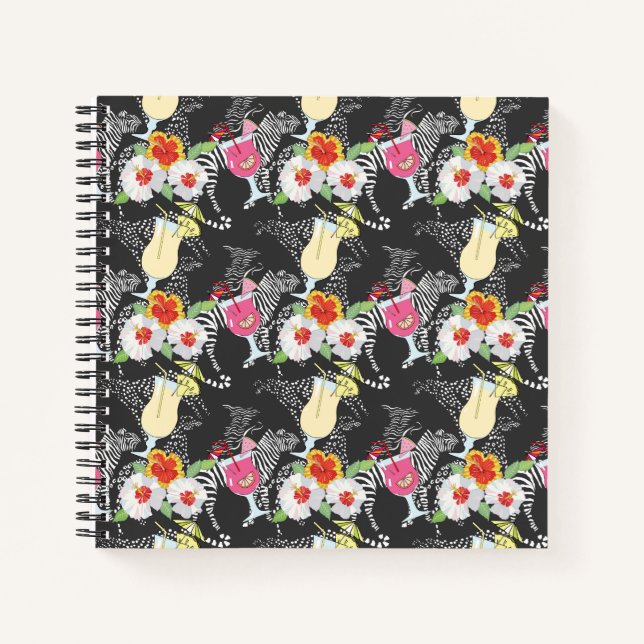 Cuaderno Bebidas Tropicales Con Animales (Anverso)