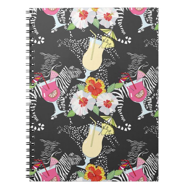 Cuaderno Bebidas tropicales con los animales (Frente)