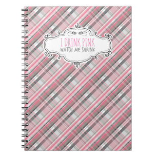 Cuaderno "Bebo diario de la pérdida de peso del rosa"